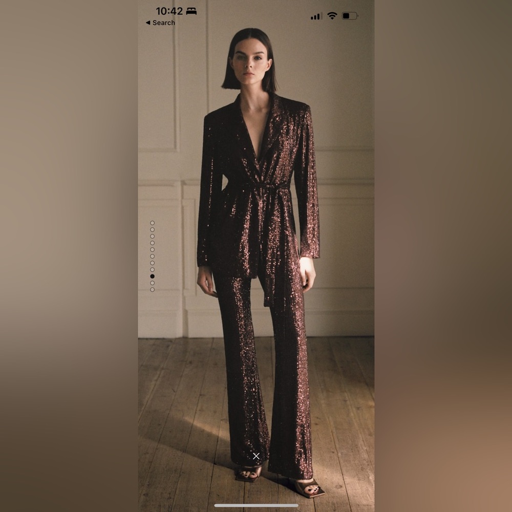 Mango sequined jumpsuit set - size small